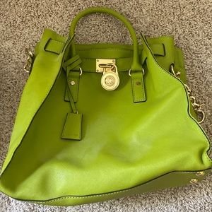 Michael Kors green shoulder bag